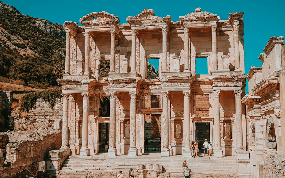 The Library of Celsus in the ancient city of Ephesus